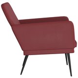  Fotelja crvena boja vina 61 x 78 x 80 cm od umjetne kože | Eponuda.ba