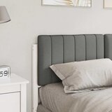  Tapecirani uzglavlje s uzglavljem Bijela i svijetlo siva 135 cm | shoptok.hr