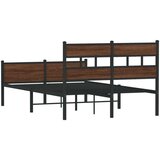vidaXL Okvir kreveta bez madraca smeđa boja hrasta 120 x 200 cm drveni | shoptok.hr