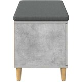  Klupa za hodnik s jastukom Betonsko Siva 100 x 38 x 46 cm | shoptok.hr