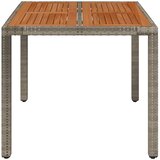  Vrtni stol s drvenom pločom sivi 90 x 90 x 75 cm od poliratana | shoptok.hr