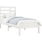  Posteljni okvir bel iz trdnega lesa 100x200 cm, (20646916) | Shoptok.si