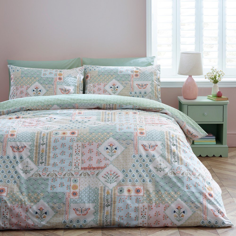 Catherine Lansfield Posteljina za krevet za jednu osobu 135x200 cm Folk Patchwork – | shoptok.hr
