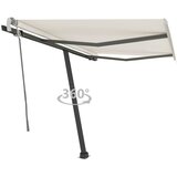 vidaXL Prostostoječa ročno zložljiva tenda 350x250 cm krem Cene