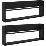  Polica za časopise s policom 2 pcs Crni hrast 80 x 12 x 30 cm | shoptok.hr