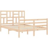  Okvir kreveta s uzglavljem 140 x 190 cm od masivnog drva | shoptok.hr