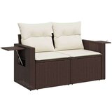 vidaXL 7-dijelni set vrtnih sofa od poliratana s jastucima smeđi | shoptok.hr