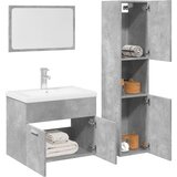 Maison Chic Kopalniško pohištvo - Kopalniški sestavi 4 kosa betonsko sive barve konstruiran les, (21787865) | Shoptok.si