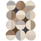 Flair Rugs Sivo-bež ročno tkana volnena preproga 120x170 cm Mia Ellipse – Cene
