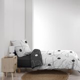 Douceur d intérieur Bela/temno siva enojna posteljnina iz mikrovlaken 140x200 cm Sonate – | Shoptok.si