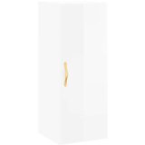  Visoka komoda sjajna bijela 34 5x34x180 cm konstruirano drvo | shoptok.hr