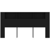  Uzglavlje s ormarićem crno 200 x 18,5 x 104,5 cm | shoptok.hr