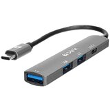 SLINK USB HUB S-link SWV-USBC023 4 in 1 Gray Metal TypeC to 2*USB2.0 USB 3.0, PD Type C Adapter, 39871 Cijene