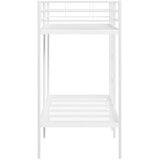Krevet na kat bez madraca bijeli 75x190 cm čelik | Eponuda.com