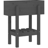 Maison Chic Vrtno cvetlično korito - Cvetlični Lonec sivo 62x30x69 cm trdna borovina, (21790343) Cene