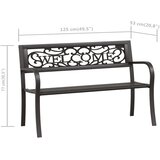  Vrtna klupa 125 cm čelična crna | shoptok.hr