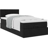 vidaXL otomanski okvir kreveta s madraca crni 90x200cm baršunasti | shoptok.hr