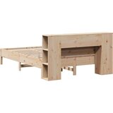 vidaXL Knjižna postelja brez vzmetnice 140x190 cm trdna borovina | Shoptok.si