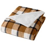 Douceur d intérieur Rjava odeja iz sherpa flisa 125x150 cm Ecossais – Cene