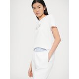 Armani Exchange Majica srebrna / transparentna / bela | Shoptok.si