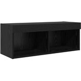 TV zidne jedinice S LED lampica Crni hrast Konstruirano drvo | shoptok.hr