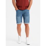 Ombre Men's denim shorts with rolled up leg - blue | shoptok.hr