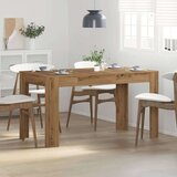  Blagovaonski stol Artisan hrast 140x74 5x76 cm izrađeno drvo | shoptok.hr