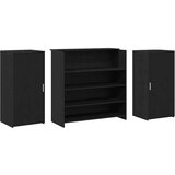  Recepcijski stol crni hrast 200x50x103 5 cm konstruiranog drva | shoptok.hr