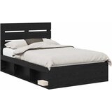  Krevetna konstrukcija Crna 120 x 190 cm Čvrsto borovo drvo | shoptok.hr
