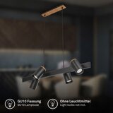 BRILONER 4059045 - Luster na sajli ERA 4xGU10/10W/230V crne boje | Eponuda.com
