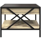 vidaXL Stolić s beskonačnim LED svjetlima boja hrasta 50x50x38 cm | shoptok.hr