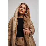 Marisse Long Dark Beige Hooded Jacket | ePonuda.com