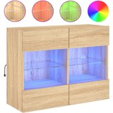 Maison Chic Stenska TV omarica - TV stojalo - Televizijska omarica z LED lučkami sonoma hrast 78,5x30x60,5 cm, (21698639) Cene