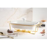 Altom design pravokutna posuda za pečenje sa grijačem Mesa 1,7L, zlatno postolje - 020101226 | shoptok.hr