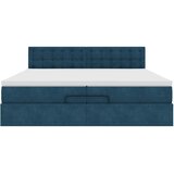  Ottoman krevet s madracem tamnoplavi 200x200 cm baršun | Shoptok.si