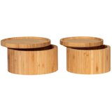 House Nordic Bambusove kutije za pohranu u setu 2 kom s poklopcem/dekorativne u prirodnoj boji ø 15x8 cm Chefalu – | shoptok.hr
