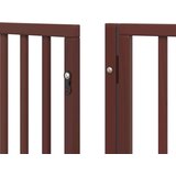 vidaXL Ograda za pse z vrati zložljiva 12 panelov rjava 960 cm les | Shoptok.si