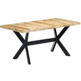  Blagovaonski stol od grubog masivnog drva manga 160x80x75 cm | shoptok.hr
