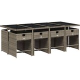  9-dijelni vrtni blagovaonski set sivi od poliratana | shoptok.hr