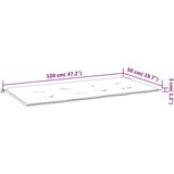  Jastuk za vrtnu klupu krem 120 x 50 x 3 cm od tkanine Oxford | shoptok.hr