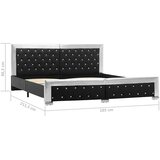  Okvir za krevet od umjetne kože crni 180 x 200 cm - Crna 180 x 200 cm | shoptok.hr