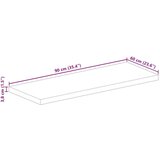 Stolna Mizna plošča 90x60x3,8 cm pravokotna trden akacijev les, (21411994) | Shoptok.si