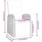 vidaXL 9-delni vrtni jedilni set z blazinami Siva Poli ratan, (22087548) | Shoptok.si