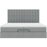 vidaXL okvir kreveta s madracima svijetlosivi 200x200cm od tkanine | shoptok.hr