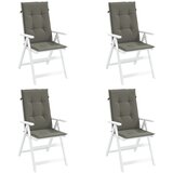  The Living Store Blazina za stol 4 kosi melanž temno siva 120x50x4 cm blago - Blazina Za Stol Z Visokim Naslonjalom, (21487493) | Shoptok.si