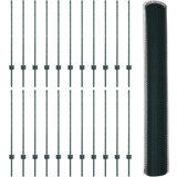  Ogradni Stupovi 11 kom U-Kanal Zeleni 100 cm Čelik Šesterokutna Ograda Zeleni 1x50 m Čelik | shoptok.hr