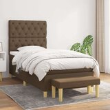vidaXL Krevet s oprugama i madracem tamnosmeđi 80x200 cm od tkanine | shoptok.hr