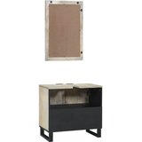  Set ormarića za kupaonicu 2 pcs Bijela Čvrsto drvo manga | Eponuda.com