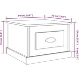  Stolić za kavu siva boja betona 50x50x35 cm konstruirano drvo | shoptok.hr