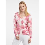 Orsay Pink and white women's floral sweater - Women | shoptok.hr